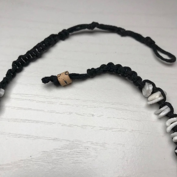 NEW Black Hemp Macrame with White Puka Shells Necklace Unisex Men Women Surfer - Picture 10 of 10